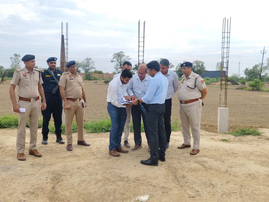 नई पुलिस लाइन निर्माण कार्य का पुलिस अधीक्षक विनोद कुमार ने किया निरीक्षण